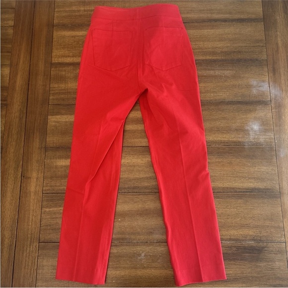 Spanx On The Go Ankle Slim Straight Pants True Red Stretch w Pockets Womens S - Picture 6 of 9